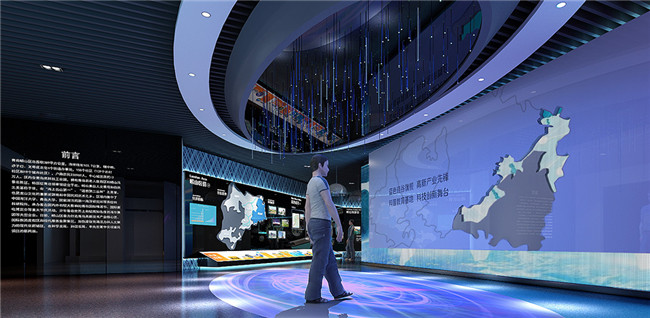 青島藍色硅谷科普體驗館成都展廳設計裝修