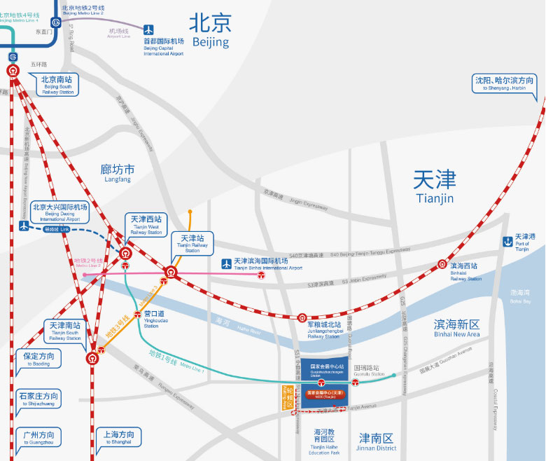 國家會展中心(天津)交通圖 國家會展中心(天津)交通圖