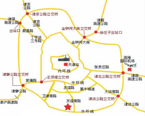 天津梅江會展中心交通圖 天津梅江會展中心交通圖